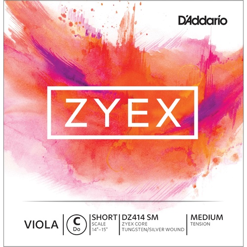 D'Addario Zyex Viola Single C String, Short Scale, Medium Tension