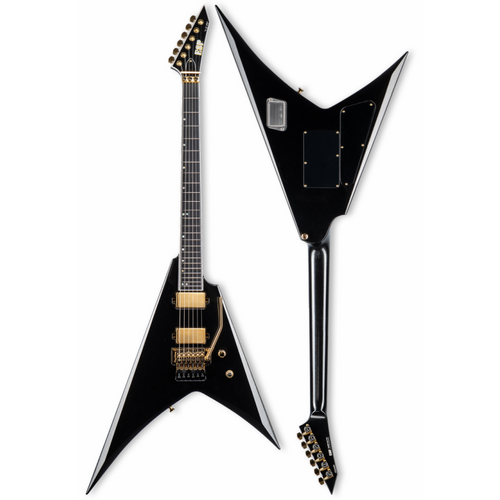 ESP USA V-II FR Black Metallic Electric Guitar with Hardshell Case and Certificate of Authenticity