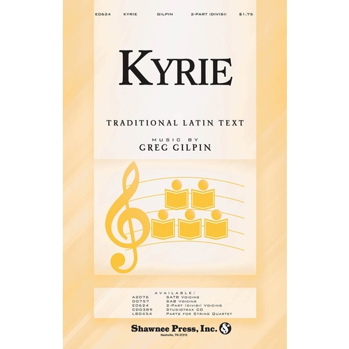 Kyrie 2Pt Accompanied With String Quartet Book