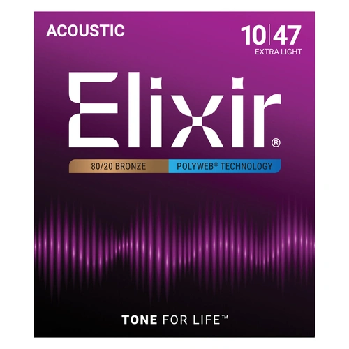 Elixir 11000 Polyweb 80/20 Extra Light Acoustic Guitar Strings .010 - .047