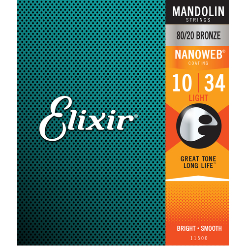 Elixir 11500 Nanoweb Mandolin Strings Light 10-34