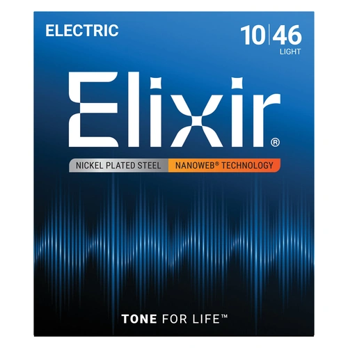 Elixir 12052 Nanoweb Electric Guitar Strings Light 10-46