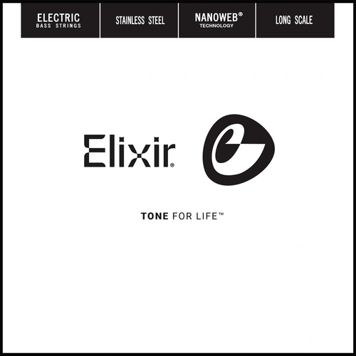 Elixir 13402 Nanoweb Single Stainless Steel Bass String .100
