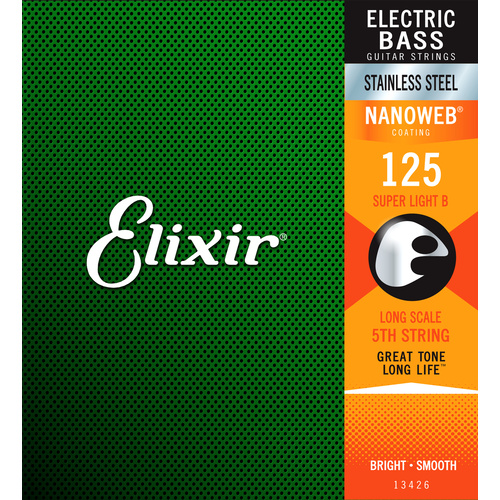 Elixir 13426 Nanoweb Single Stainless Steel Bass .125