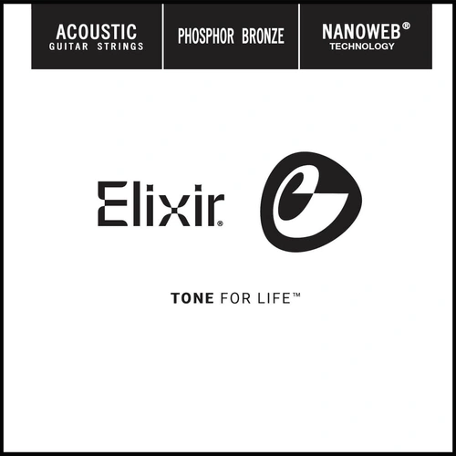 Elixir 14139 Nanoweb Single .039 Phosphor Bronze Guitar String