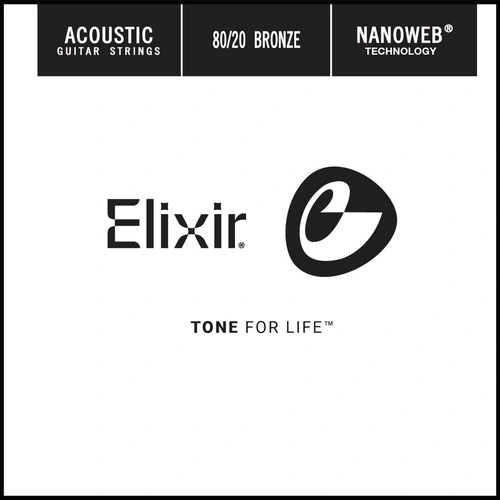 Elixir 15145 Nanoweb Single .045 80/20 Bronze Guitar String