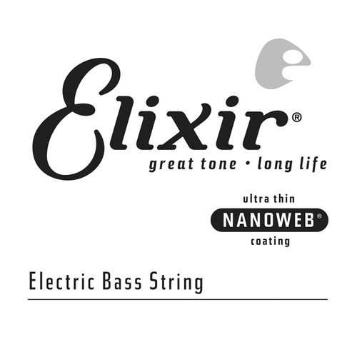 Elixir 15401 Nanoweb Bass Single .100 Extra Long