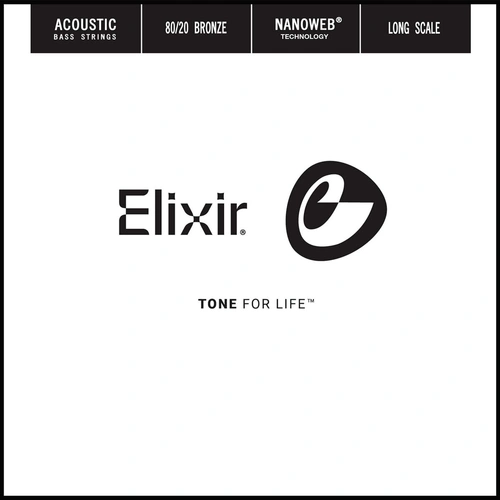 Elixir 15745 Nanoweb Single Acoustic Bass String .045