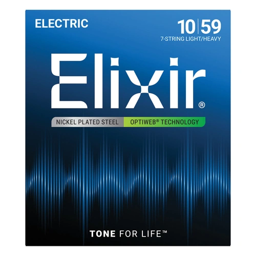 Elixir 19074 Optiweb 7-String Electric Guitar Strings Light/Heavy 10-59