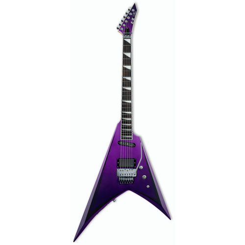 ESP E-II Alexi Ripped Electric Guitar in Purple Fade Satin with EMG Pickups and Hardshell Case