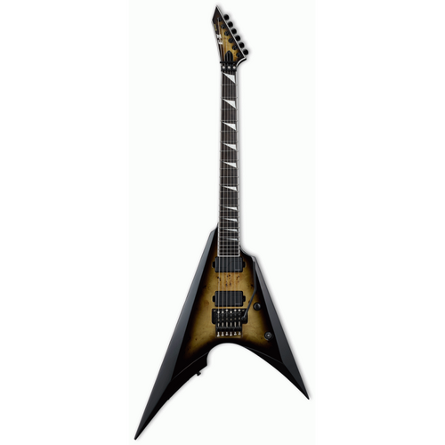 ESP E-II Arrow Nebula Black Burst Guitar with Floyd Rose, Fishman Pickups, Hardshell Case