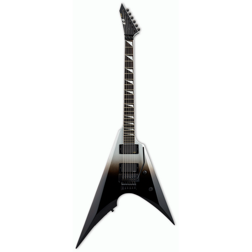 ESP E-II Arrow Black Silver Fade Guitar with EMG Pickups and Floyd Rose Bridge