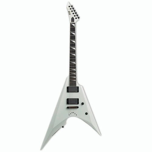 ESP E-II Arrow NT Electric Guitar in Snow White with Neck-Thru Construction and EMG Active Pickups