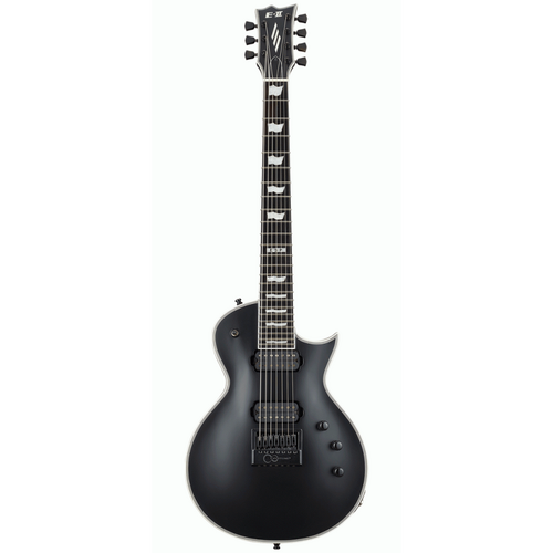 ESP E-II Eclipse-7 EverTune Black Satin Electric Guitar with Hardshell Case