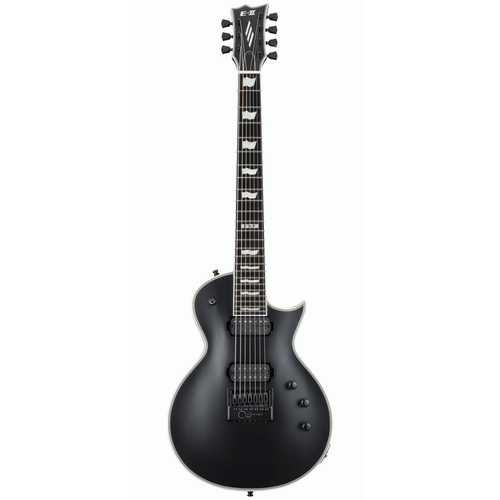 ESP E-II Eclipse-7 EverTune Guitar in Black Satin with Seymour Duncan Pickups and Hardshell Case