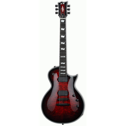 ESP E-II Eclipse QM FL See Thru Black Cherry Sunburst Guitar with Hardshell Case