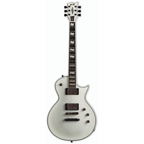 ESP E-II Eclipse Snow White Satin Electric Guitar with EMG Pickups and Hardshell Case