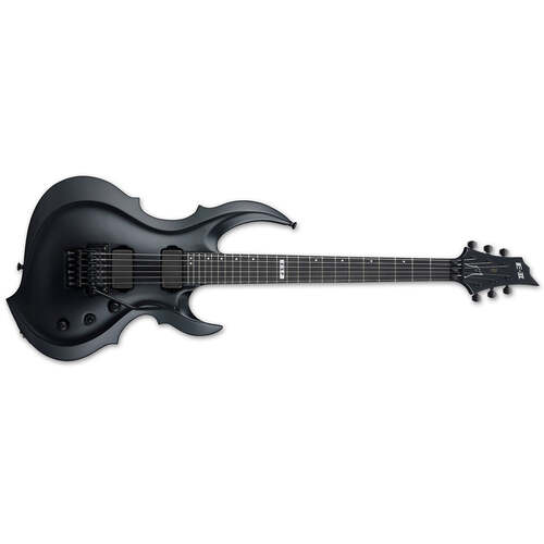 ESP E-II FRX Black Satin Electric Guitar with EMG Pickups and Hardshell Case