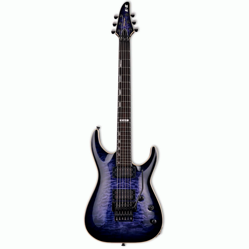 ESP E-II Horizon Quilted Maple with Floyd Rose Reindeer Blue