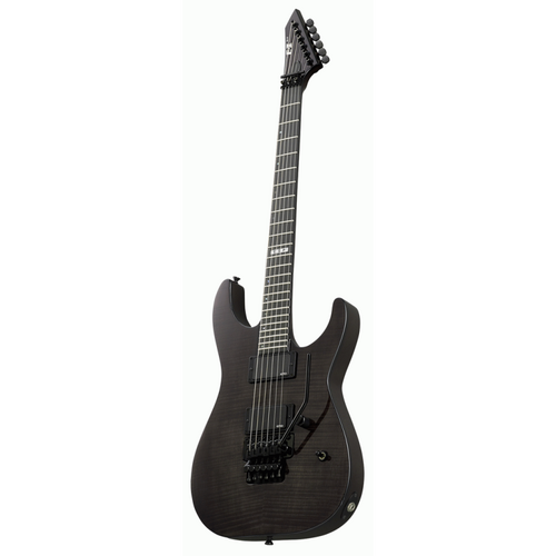 ESP E-II M-II Neck Thru Electric Guitar in See Thru Black with Hardshell Case