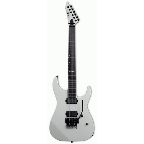 ESP E-II M-II Snow White Electric Guitar with Floyd Rose Bridge and Fishman Pickups