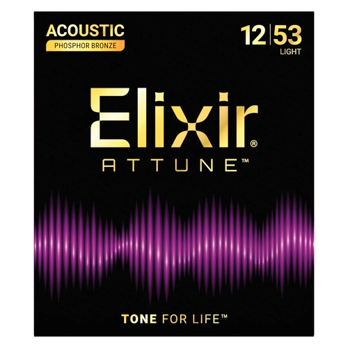 Elixir Attune Phosphor Bronze Acoustic Guitar Strings Light 12-53 E21052