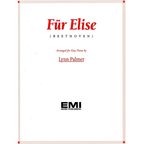 Fur Elise Easy Piano Arr Lynn Palmer (Sheet Music) Book