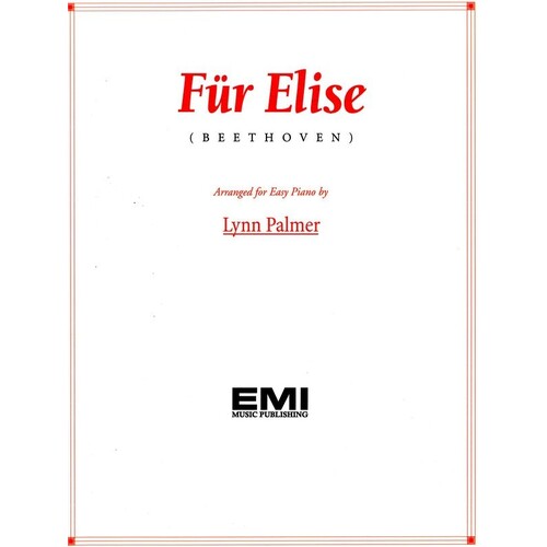 Fur Elise Easy Piano Arr Lynn Palmer (Sheet Music) Book