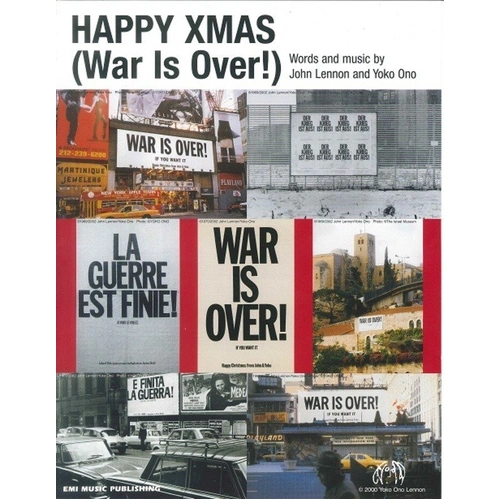 Happy Xmas War Is Over Songbook for Guitar and Piano by John Lennon & Yoko Ono, 4 Pages, EMI Music Publishing