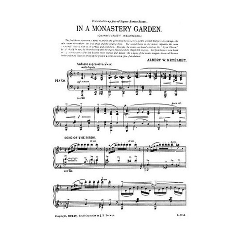 Ketelbey In A Monastery Garden Piano(Arc) Book