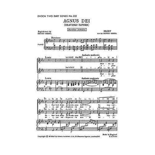 Bizet Agnus Dei (2 Soprano/Piano ) Book