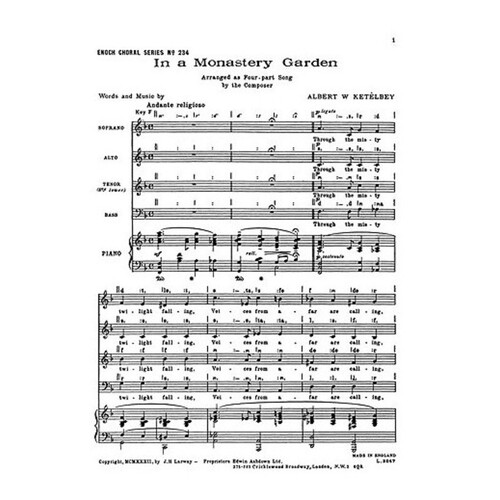 Ketelbey A In A Monastery Garden (SATB)