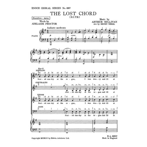 Lost Chord SATB