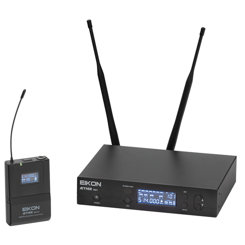 Eikon Aether PLL UHF Wireless Bodypack Headset Microphone System BAND A 514-542 MHz True Diversity System