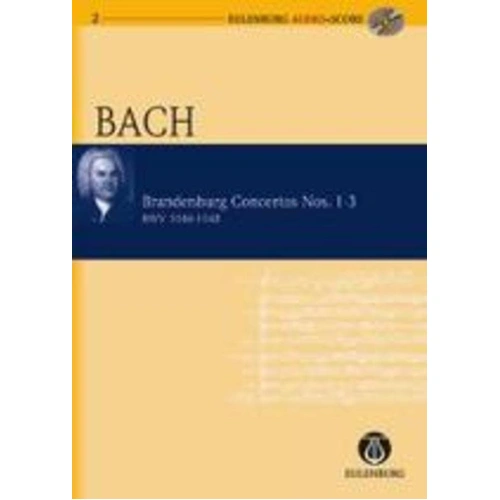 Brandenburg Concertos Nos. 1 - 3 Study Score with CD by Eulenburg