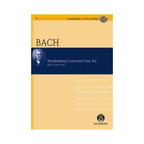 Brandenburg Concertos 4-6 Study Score with CD
