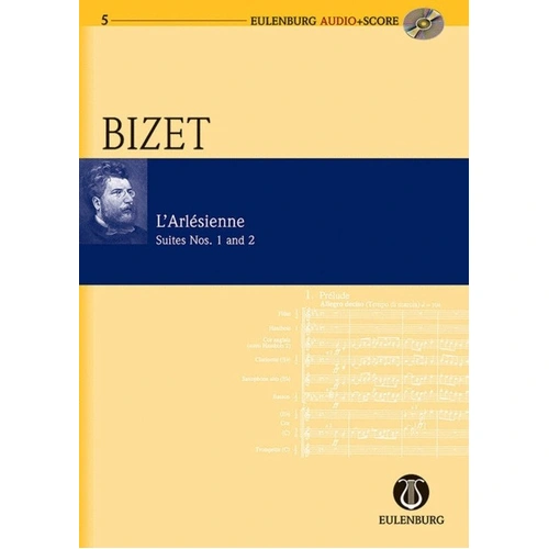Bizet - L'Arlesienne Suites 1 & 2 Study Score BK/CD
