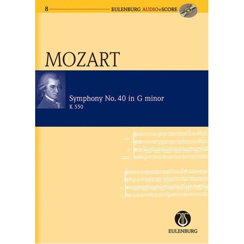 Mozart - Symphony No 40 G minor K 550 Study Score with CD