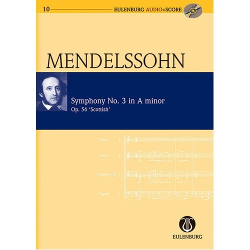 Mendelssohn - Symphony No 3 A Min Op 56 Study Score Book/CD