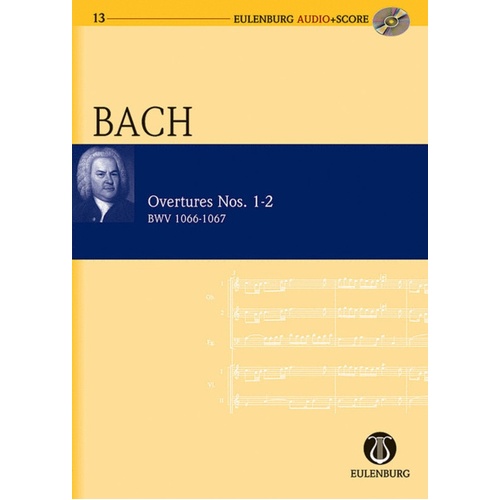 Bach - Overtures Nos 1-2 Bwv 1066-1067 Study Score Book/CD