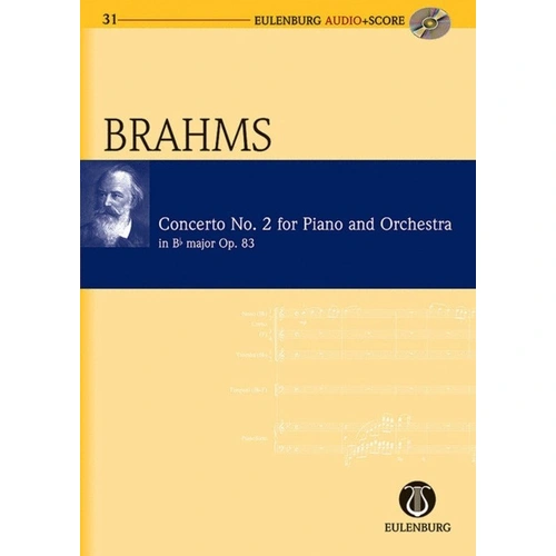 Brahms - Piano Concerto No 2 Op 83 Study Score with CD