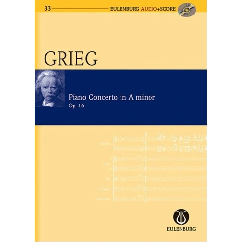 Grieg - Piano Concerto in A Minor Op. 16 Study Score BK/CD