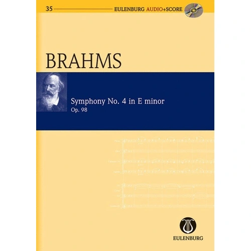 Brahms - Symphony No 4 in E Major Op 98 Study Score with CD