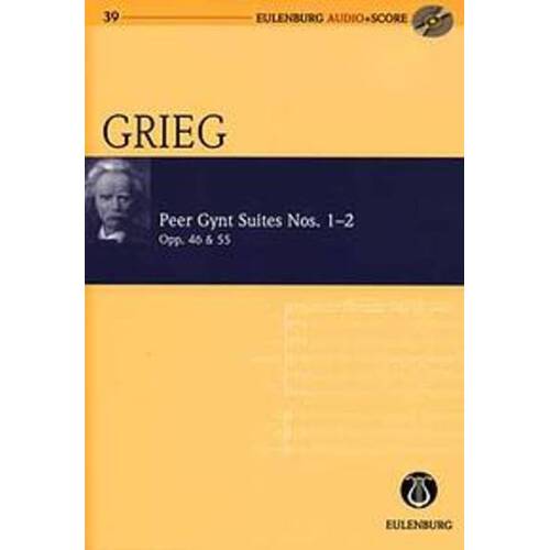 Grieg - Peer Gynt Suites Nos 1-2 Op 46 And 55 Score Book/CD (Music Score/CD) Book