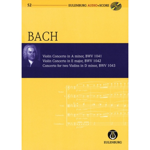 Violin Concertos Bwv 1041 1042 1043 Book/CD Book