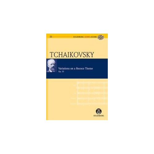 Variations on Rococo Theme Op. 33 Study Score BK/CD by Tchaikovsky