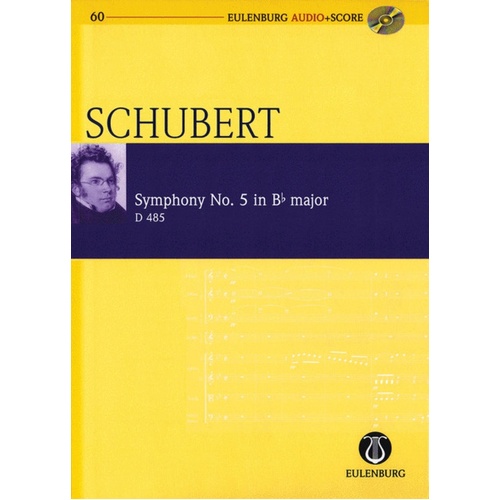 Schubert - Symphony No 5 B Flat D485 Study Score Book/CD