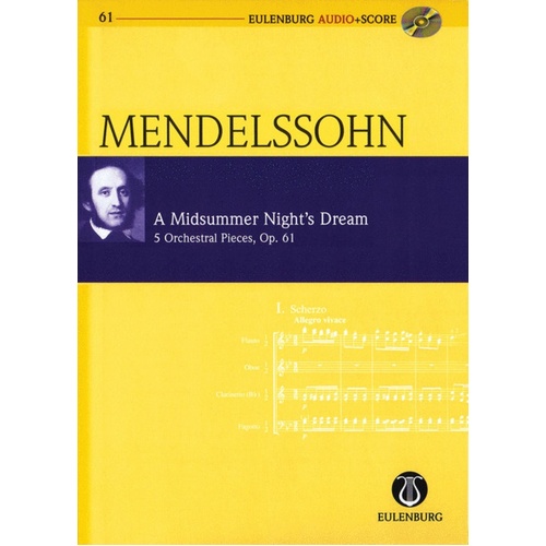 A Midsummer Nights Dream Op 61 Study Score Book/CD