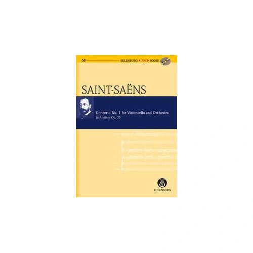 Saint-Saëns Cello Concerto No. 1 Op. 33 Study Score with CD
