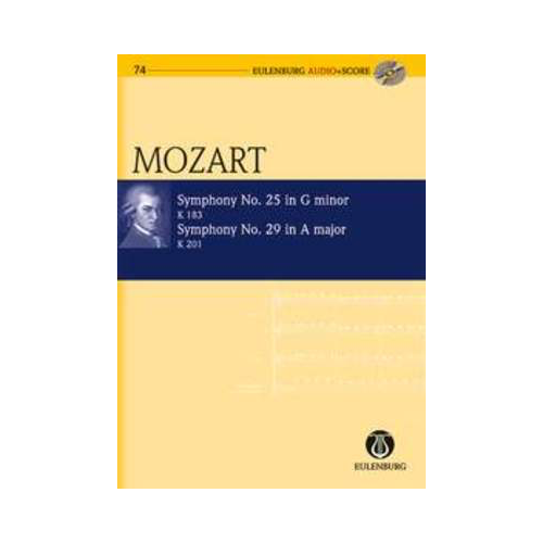 Symphonies No 25 & 29 Study Score Book with CD